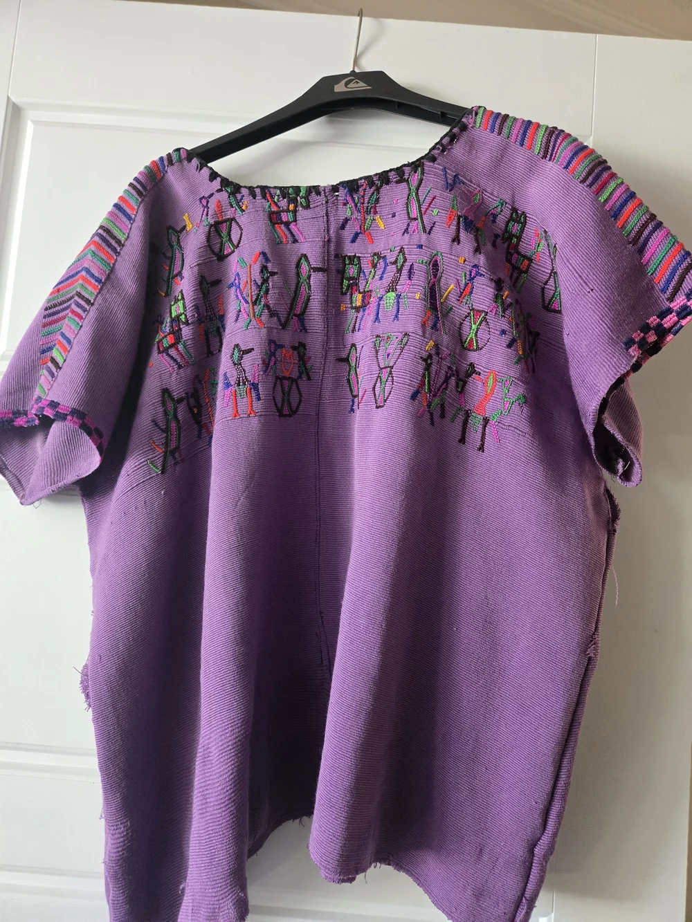 Purple Embroidered Huipil Size M/L - Picture 3 of 3